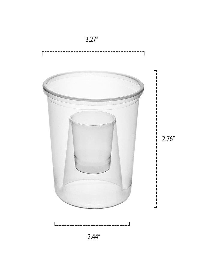 Party Essentials Soft Plastic 50 Count Bomber Cups, 4-Ounce, Clear - Image 2